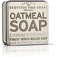 Scottish Fine Soaps Serie Aromas Escoceses - Jabón en lata 100 g - Aroma Avena (Exfoliante)